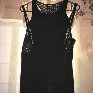 Misguided Blk mesh paneled dress